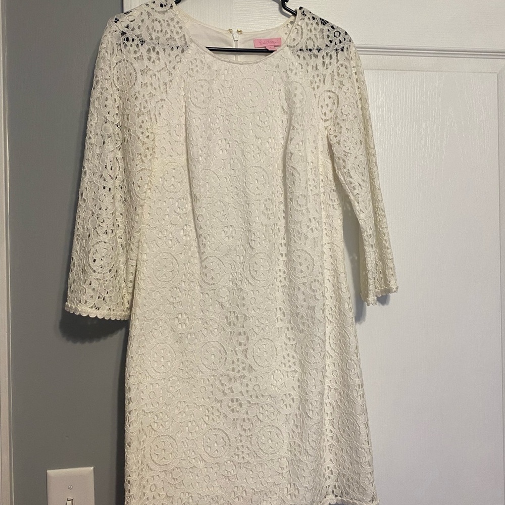 Lilly Pulitzer white lace dress